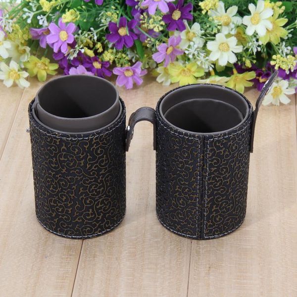 

portable pu leather cosmetic case storage makeup bags organizer brush tube holder cup brushes organizer make bbyqkc