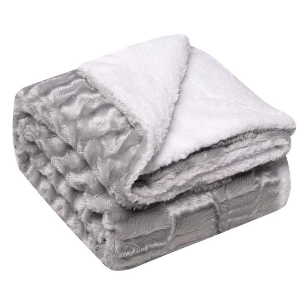 

china blanket fleece modern double layer lamb wool coral fleece weighted fluffy fur blankets for beds