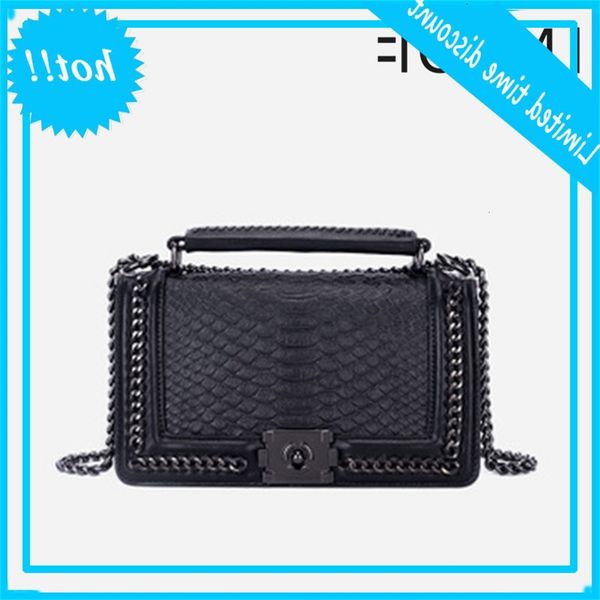 

real learn women crossbody bag snake pattern 2020 new fashion chain bags ladies shoulder luxury designer handbag