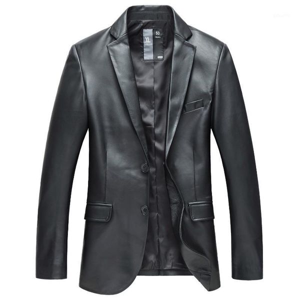 

new super large autumn winter men genuine leather suit loose casual coat single breasted plus size l- 8xl 9xl 10xl1, Black