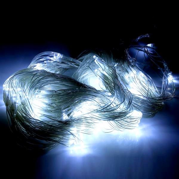 

210 led fairy net light mesh curtain string wedding christmas party decor white brand new and holiday lighting