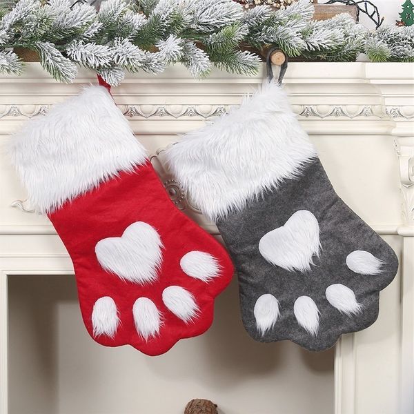 

christmas stocking hanging candy apple large flock stocking bags christmas socks xmas socks bag decoration tree or fireplace wholesale