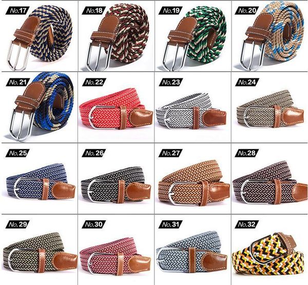 

metal plain big children webbing mens womens buckle woven stretch waist belt canvas braided belts good qulity 50 pcs yya, Black;brown