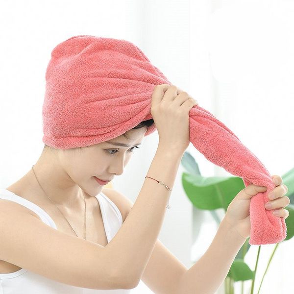 

ladies towel microfiber quick dry towel 24x65cm absorbent home textiles quick dry soft bath hair cap salon