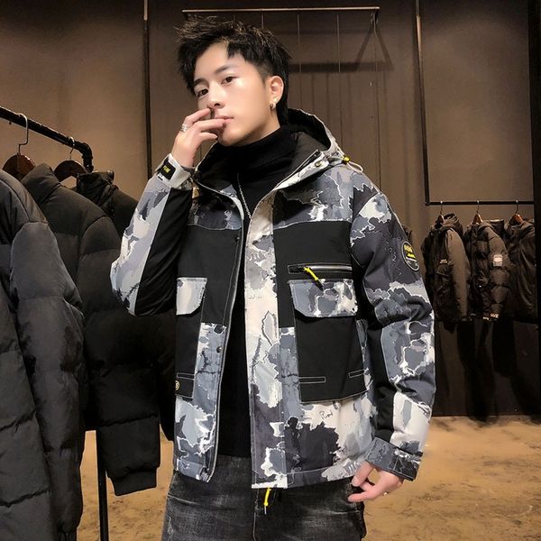 

15kg men winter down jackets down men warm parkas new male outwear long jackets casual winter coats hooded thicker warm long jackets, Black