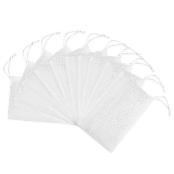 

10pcs exfoliating mesh soap saver pouch bubble foam net handmade soap mesh bag body facial cleaning tool wmtmfz petsyard