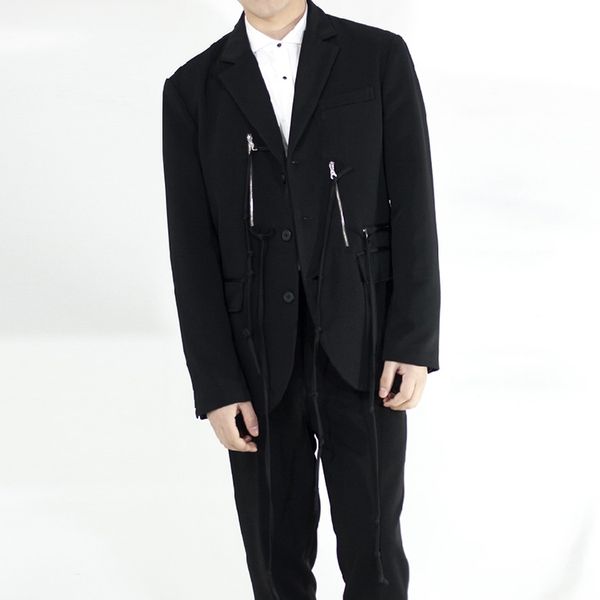 

2021 new s-6xl men's suits with loose black sew straps. qkp3, White;black