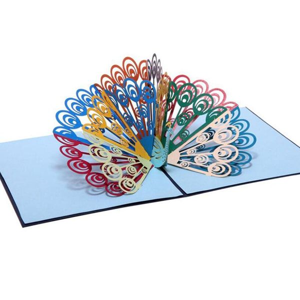 

greeting cards 3pcs/set or 8pcs/set birthday card colorful paper art invitation wedding festival party supplies