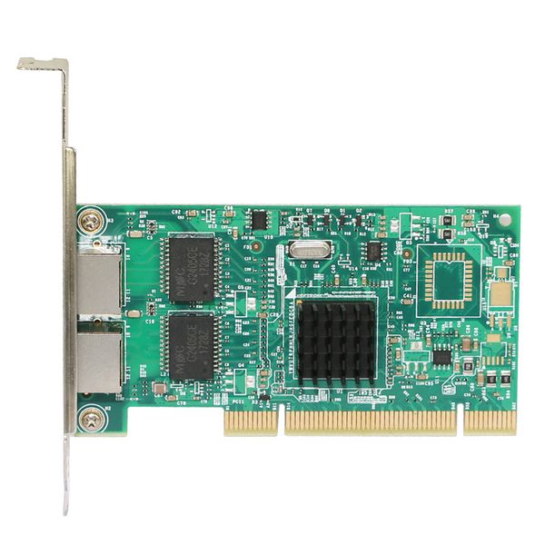 PCI10 Çift Port RJ45 Gigabit Denetleyici Adaptörleri 100 1000Mbps Sunucu LAN KARTI NIC 82546 Intel82546S Gigabit Ethernet