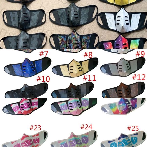 

factory9w2qdustproof pu 28 style leather fashion print men women durable mouth masks outdoor sports anti-fog face mask gift