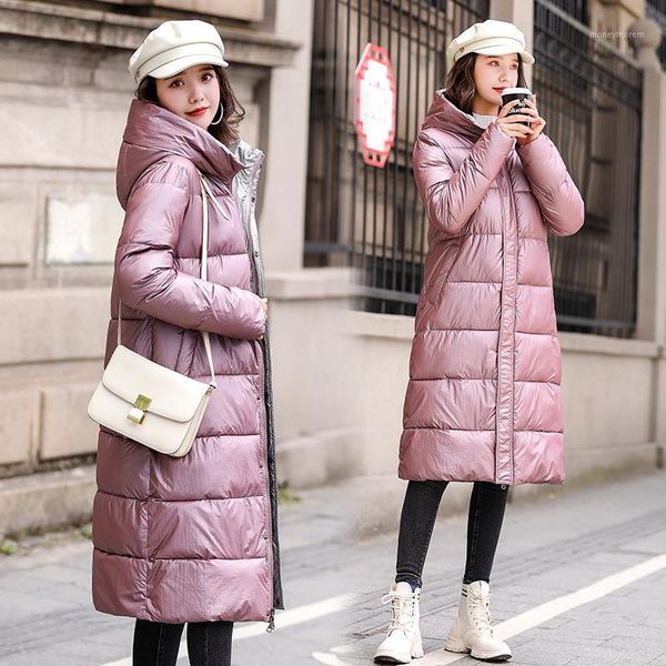 

women's down & parkas hooded ladies coat long coats parka plus size jacket women winter thick for pink parks1, Black