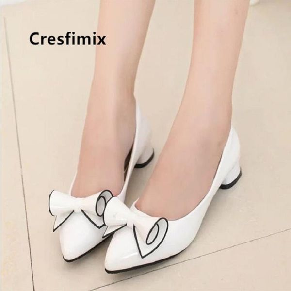 

cresfimix pompes femmes women fashion white comfortable spring slip on high heel shoes lady classic shoes women pumps b5421, Black