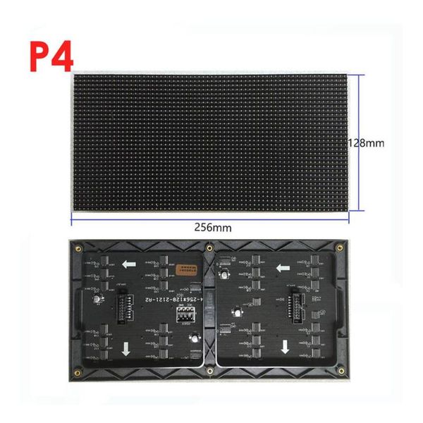 

display interior indoor rgb full color led module p4 ph4 32x64 256x128mm 1/16s