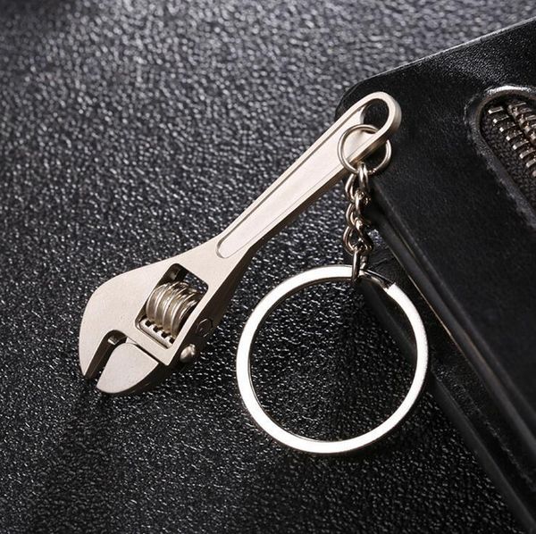 

spanner fashion accessories adjustable creative shipping chain wrench ring key keychain tool metal beauty888 trxtf, Silver