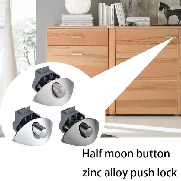 

button cabinet rv push lock furniture vehicle hardware zinc alloy caravan boat door half moons motorhome camping car drawer1
