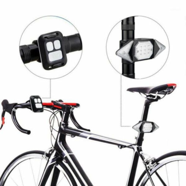 

led bicycle usb indicator bike rear tail laser turn signal light wireless remote indicator light car lights car accessories1