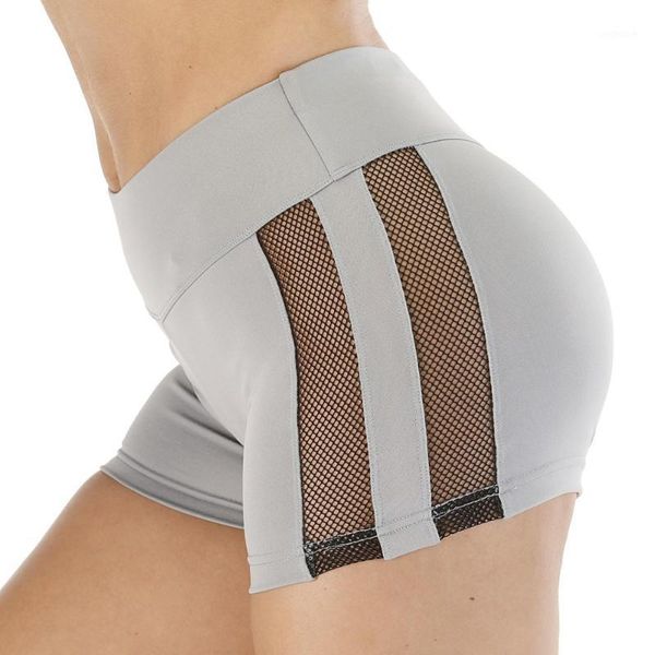 

yoga outfits 2021 summer side net yarn fitness workout slim fit shorts women push hip exercise gym dancing1, White;red