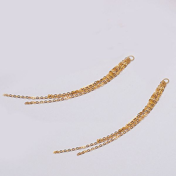 

au750 18k gold chains tassel for earrings to women diy jewelry accessrioes fashion design 200923, Silver