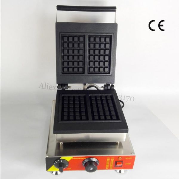 

electric rectangle waffle machine commercial electric waffle maker 2 molds 220v/110v 1500w stainless steel