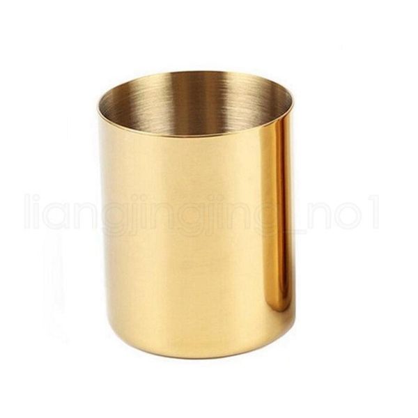 

400ml brass gold vase stainless steel cylinder pen holder for desk organizers stand multi use pencil pot holder c sqcmpf homes2007