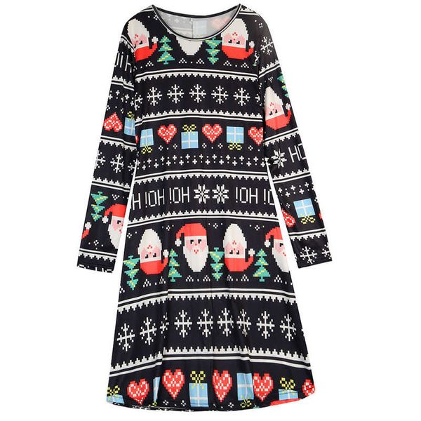 

wind santa loose oversized mm women's dress, Black;gray