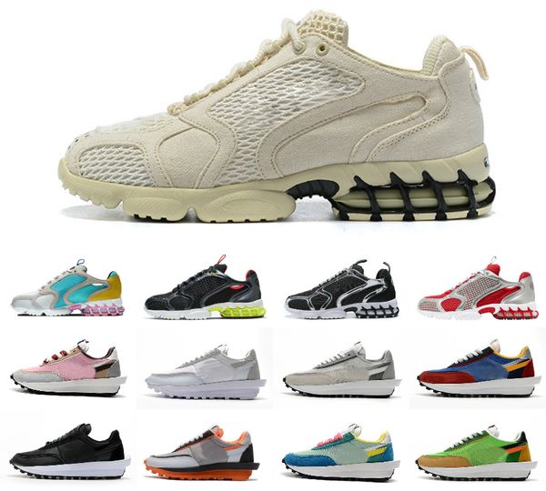 

spiridon caged 2 mens running shoes air zoom pure platinum red varsity royal lemon venom metallic silver sneakers ldv waffle racer trainers