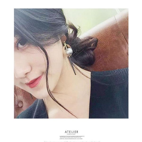 

europe and the united states exaggerated three - nsional geometric retro temperament hollow ring pearl earrings sqcakf queen66, Silver