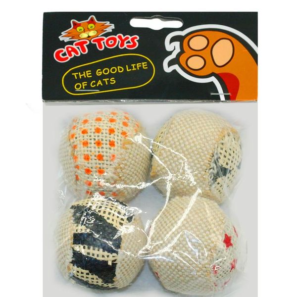 

4pcs/pack ball cat toy interactive cat toys play chewing rattle scratch catch pet kitten cat exrecise t bbyckx