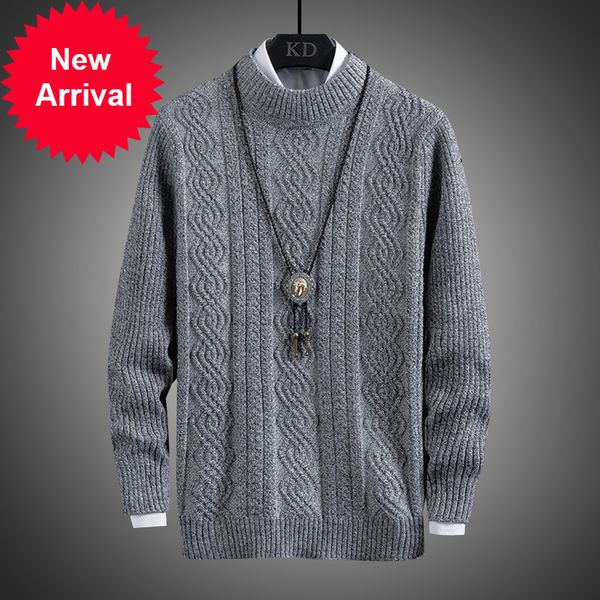 

tall-necked wool sweater of lbl pullovers new warm winter casual knitted or crocheted, White;black