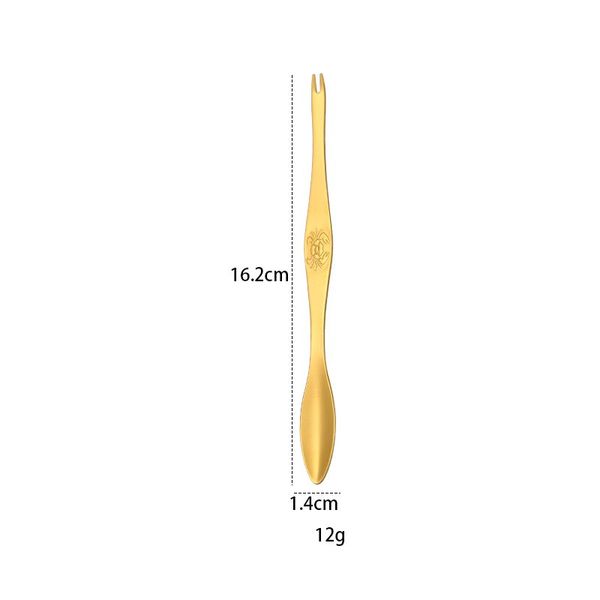 

household crab forks stainless steel metal color fine lobster spoon crabs needle for eating tool 2 3yg e1