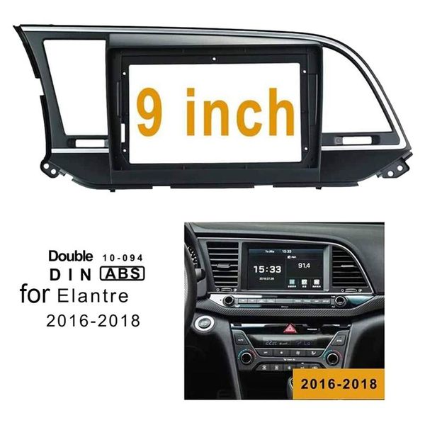

9 inch 2 din car stereo radio dvd panel facia frame trim for elantra 2020-2020