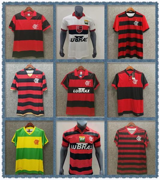 

2008 flamengo classic soccer jersey 08 09 flamengo home retro jersey adriano kleberson josiel vintage jersey old football shirt, Black;yellow