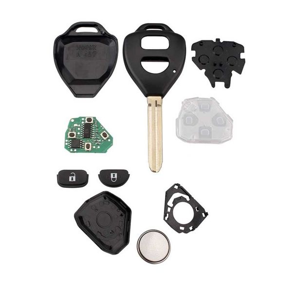 

315mhz 2buttons keyless entry remote key fob for c-orolla r-av4 2006-2010 transponder g chip optional toy43 uncut blade