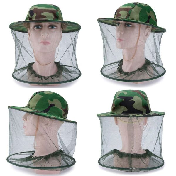 

mosquito cap outdoors mosquito control beekeeping gauze net jungle hat sunscreen camouflage shawl caps factory direct selling 2 3rc p1