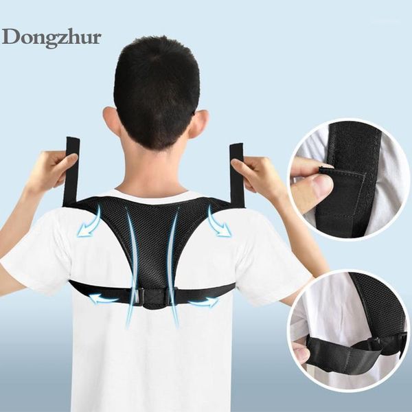 

adjustable clavicle posture corrector for children back support belt corset orthopedic brace shoulder corrector1, Black;blue