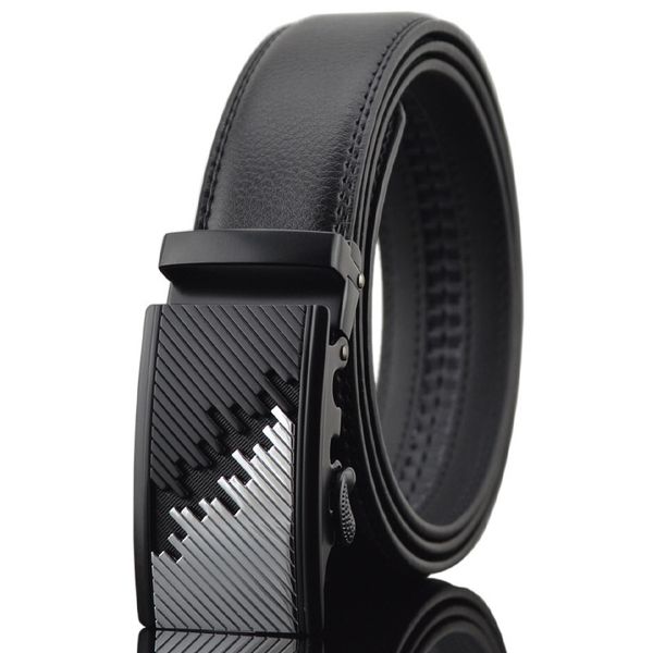 

140 150 cm luxury designer men genuine leather male belt waist strap belts black business ceinture homme, Black;brown