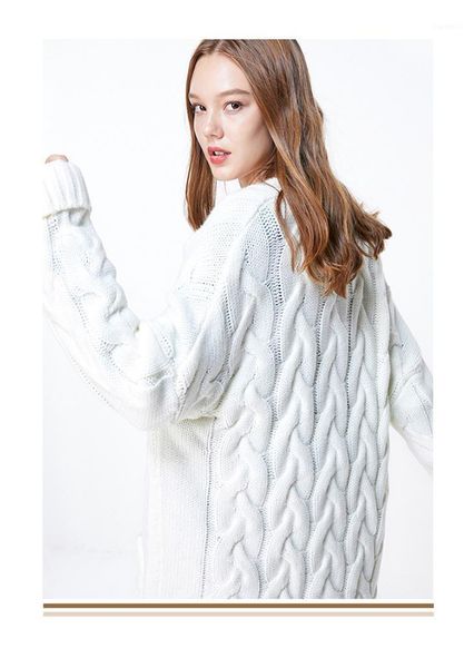 

only autumn winter women's loose fit pure color knit sweater cardigan | 11933b5071, White