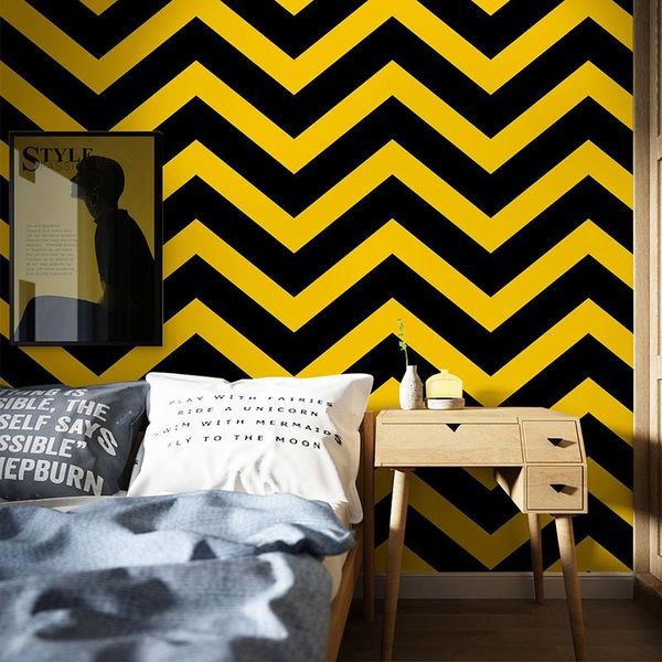 

wallpapers nordic geometric curve wave black and white striped wallpaper bedroom living room bar clothing shop industrial wind