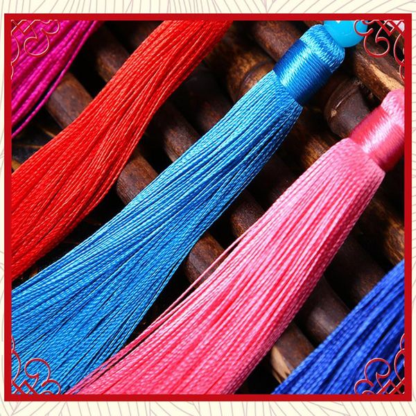 

2pcs multicolor white jade lotus tassels diy jewelry curtain garments decorative accessories key car bag pendant craft tassels h jlluen