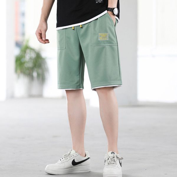 

summer new beach shorts men's korean fashion pants loose sports capris, White;black