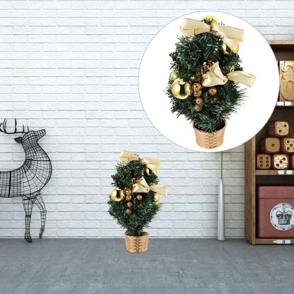 

1pc mini christmas tree adornment lifelike vivid christmas tree decor1