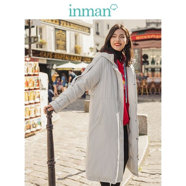 

inman winter hooded stand up collar warm women cotton padded jacket 201214, Black
