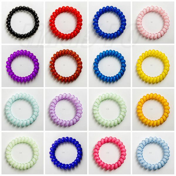

tie multi colors 6.4 cm fashion jelly rope candy color large size telephone wire hair circle t9i002678x5c