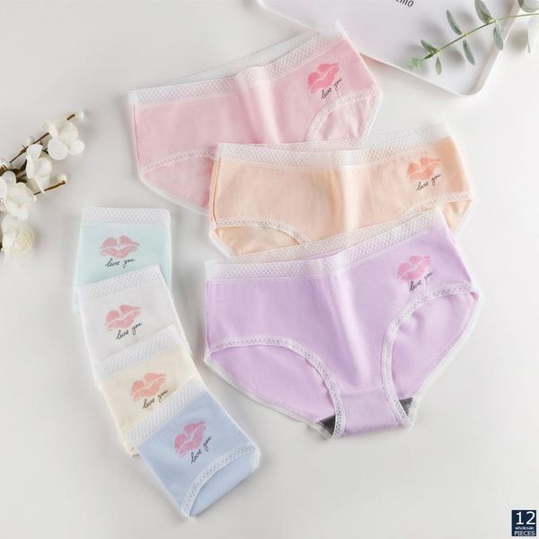 

12 pcs/lot wholesale breathable underpants women underwear mid-rise lace girls ladies panties lingerie briefs yzt w-31, Black;pink