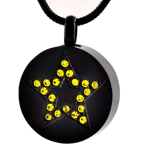 

pendant necklaces ijd9552 wholesale ' you are my shiny star stainless steel memorial ash keepsake cremation jewelry necklace, Silver