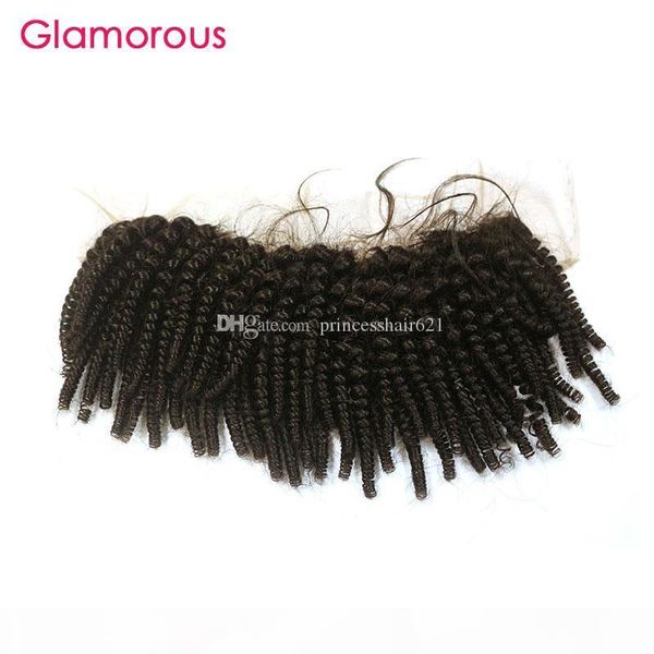 

glamorous mongolian hair lace frontal human hair 8-24 brazilian indian cambodian kinky curly hair lace frontal closure for black women, Black;brown