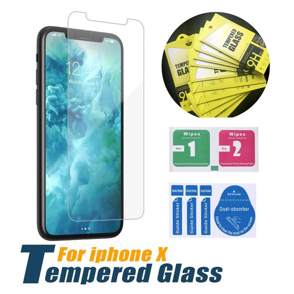 

screen protector for iphone 12 11 pro max xs max xr tempered glass for iphone 7 8 plus lg stylo 6 protector film 0.33mm with paper box
