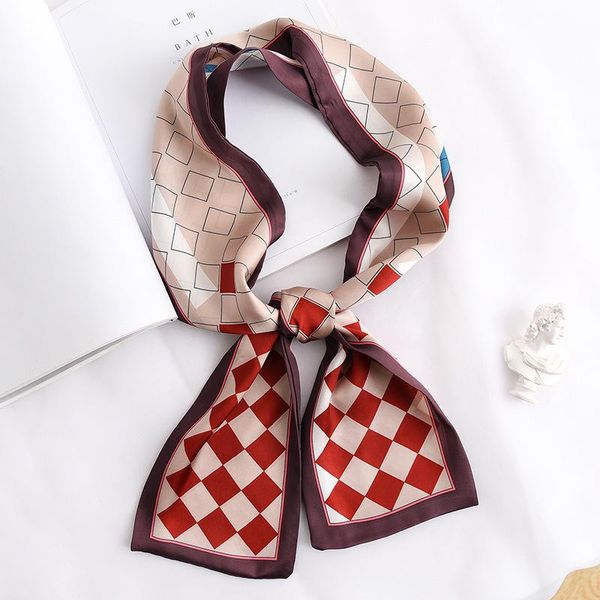 

scarves 2021 fashion for women silk satin hijab scarf female bandana shawl headband scarfs ladies poncho, Blue;gray