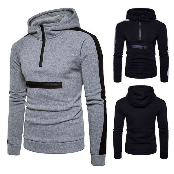 

sportswear fashion pullover hooded men's sweater h24, Gray