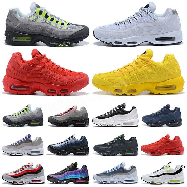 

95 men shoes triple black white laser fuchsia red orbit bred aqua neon 95s men and women trainers sports sneakers size 36-45